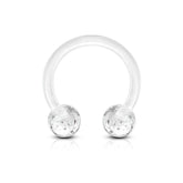 Acrylic Bio Flexible Glitter Horseshoes